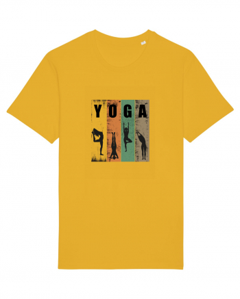 Vintage Yoga Poses Spectra Yellow