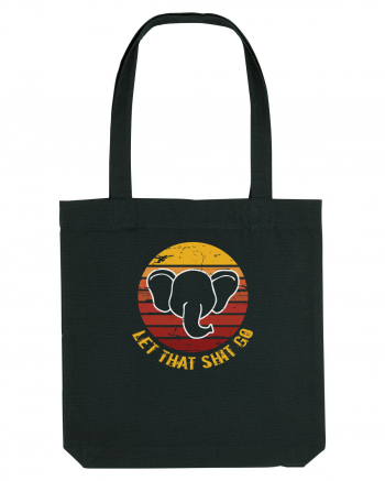 Retro Yoga Elephant Black