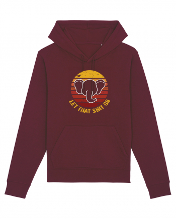 Retro Yoga Elephant Burgundy