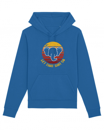 Retro Yoga Elephant Royal Blue