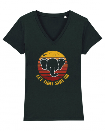 Retro Yoga Elephant Black