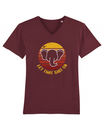 Retro Yoga Elephant Burgundy