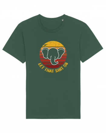 Retro Yoga Elephant Bottle Green