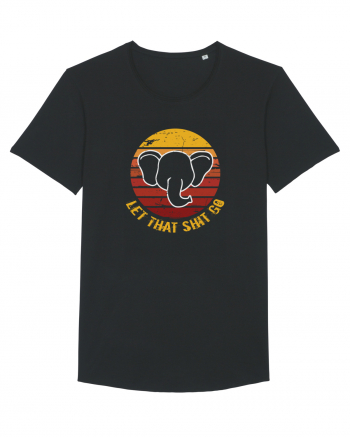 Retro Yoga Elephant Black