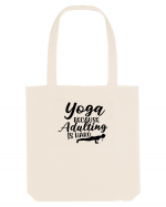 Yoga Because Adulting Is Hard Sacoșă textilă