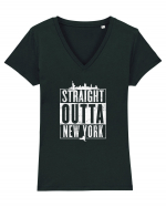 New York Tricou mânecă scurtă guler V Damă Evoker