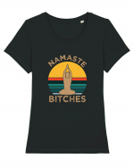 Namaste Bitches Tricou mânecă scurtă guler larg fitted Damă Expresser