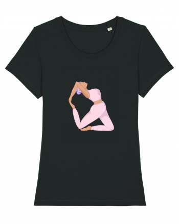 Pink Yoga Girl Black