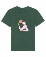 Pink Yoga Girl Tricou mânecă scurtă Unisex Rocker