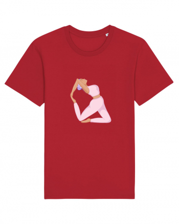 Pink Yoga Girl Red