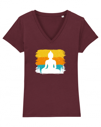 Retro Buddha Burgundy