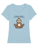 Sloth Yoga Design Tricou mânecă scurtă guler larg fitted Damă Expresser