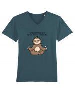 Sloth Yoga Design Tricou mânecă scurtă guler V Bărbat Presenter