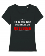 THE BEST Tricou mânecă scurtă guler larg fitted Damă Expresser