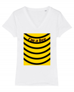 I'M A Bee Tricou mânecă scurtă guler V Damă Evoker