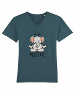 Don't Hate! Meditate! Tricou mânecă scurtă guler V Bărbat Presenter