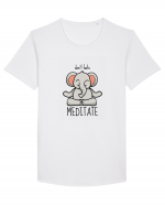 Don't Hate! Meditate! Tricou mânecă scurtă guler larg Bărbat Skater