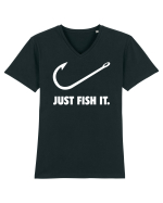Just Fish It. Tricou mânecă scurtă guler V Bărbat Presenter