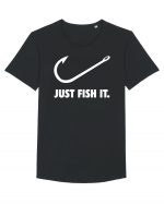 Just Fish It. Tricou mânecă scurtă guler larg Bărbat Skater