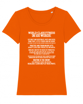 FITNESS in 100 words Bright Orange