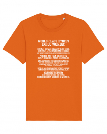 FITNESS in 100 words Bright Orange