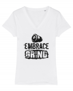 Embrace the Grind Tricou mânecă scurtă guler V Damă Evoker