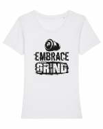 Embrace the Grind Tricou mânecă scurtă guler larg fitted Damă Expresser