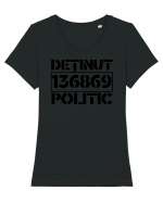 Detinut Politic Tricou mânecă scurtă guler larg fitted Damă Expresser