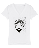 Indian Man Tricou mânecă scurtă guler V Damă Evoker