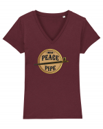 Peace Pipe Tricou mânecă scurtă guler V Damă Evoker