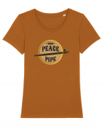 Peace Pipe Tricou mânecă scurtă guler larg fitted Damă Expresser