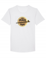 Peace Pipe Tricou mânecă scurtă guler larg Bărbat Skater