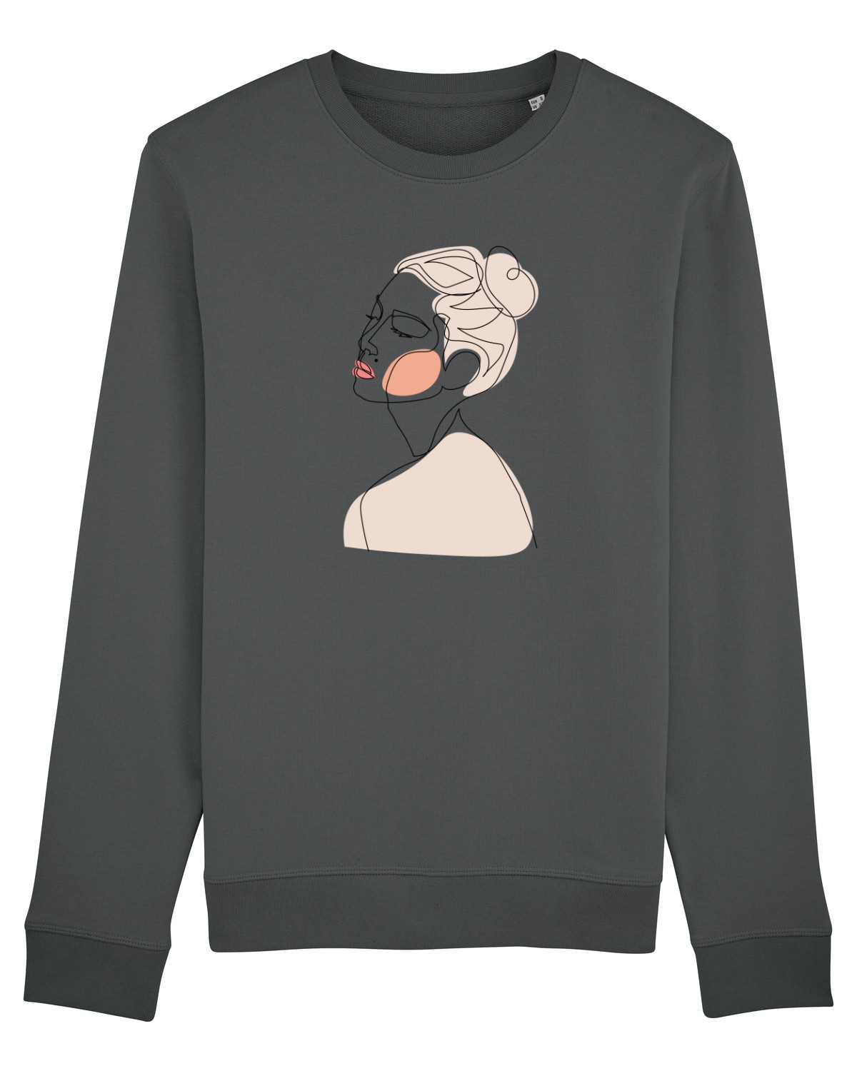 Bluză mânecă lungă Unisex Rise Anthracite