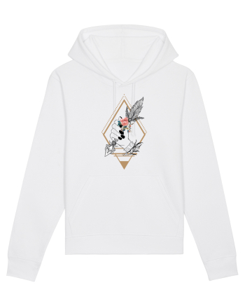 Pene Floral în Geometric White