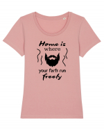 Home is Where Your Farts Run Freely Tricou mânecă scurtă guler larg fitted Damă Expresser