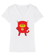 Flash Cat Tricou mânecă scurtă guler V Damă Evoker