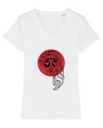 Sugar Skull Tricou mânecă scurtă guler V Damă Evoker