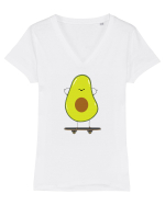 Avocado Skater Tricou mânecă scurtă guler V Damă Evoker