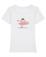 Sumo Ballerina Tricou mânecă scurtă guler larg fitted Damă Expresser