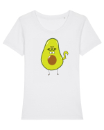 CATvocado Tricou mânecă scurtă guler larg fitted Damă Expresser