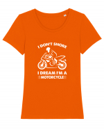 I Don't Snore, I Dream I'm A Motorcycle Tricou mânecă scurtă guler larg fitted Damă Expresser