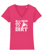 All I Need Is Dirt Tricou mânecă scurtă guler V Damă Evoker