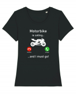 Motorbike Is Calling Tricou mânecă scurtă guler larg fitted Damă Expresser