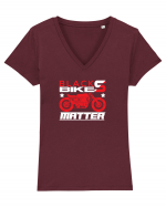 Black Bikes Matter Tricou mânecă scurtă guler V Damă Evoker