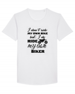 I Don't Ride My Own Bike Tricou mânecă scurtă guler larg Bărbat Skater