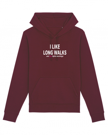 I Like Long Walks Burgundy