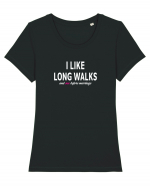 I Like Long Walks Tricou mânecă scurtă guler larg fitted Damă Expresser