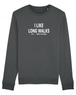 I Like Long Walks Bluză mânecă lungă Unisex Rise