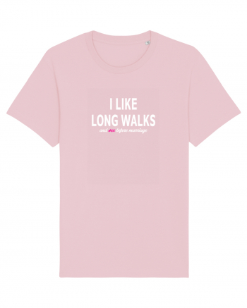 I Like Long Walks Cotton Pink