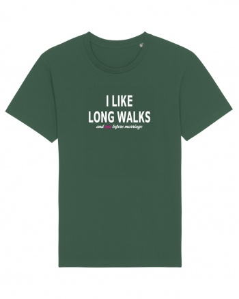 I Like Long Walks Bottle Green